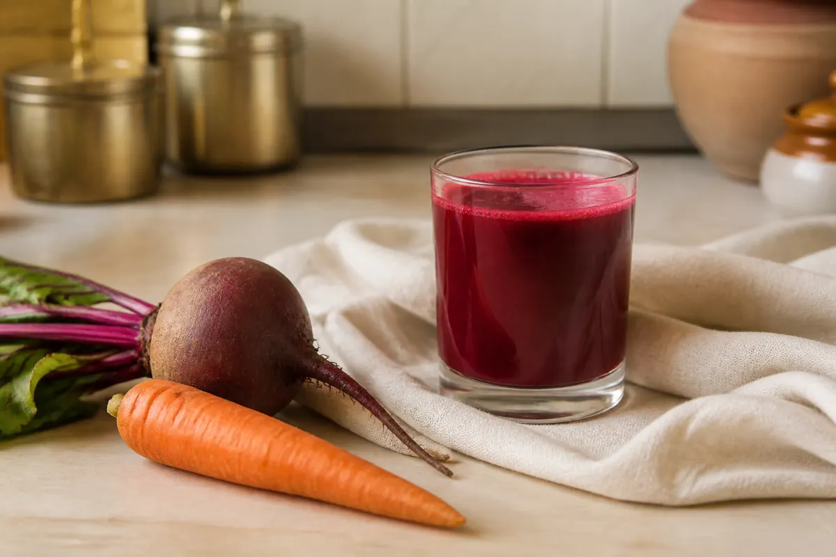 Beetroot and carrot juice