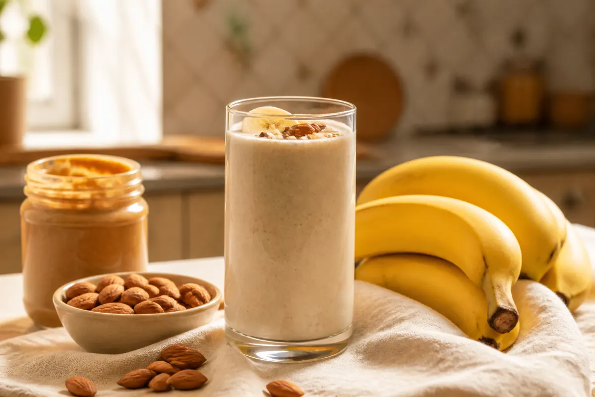 Banana milk shake for muscles