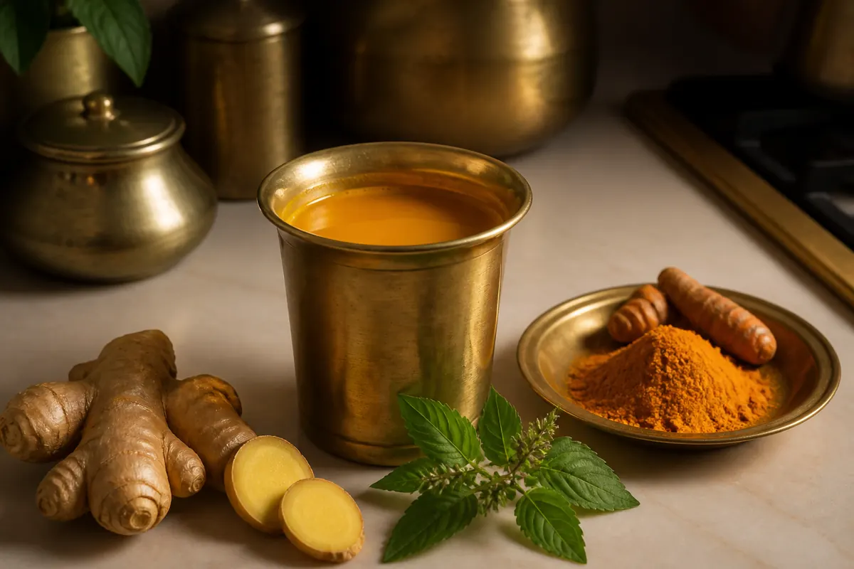 Ginger turmeric tea